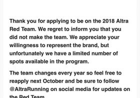First rejection of the year.  Oh well. I’ll still be wearing their shoes tho.  #alwayslookatthebrightsideoflife #keepmovingforward [instagram]