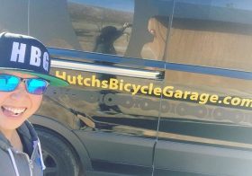 Don’t be jelly. I got my @hutchsbicyclegarage swag & got to see the #hbg van! #hutchsbicyclegarage #hutchuritto #cycling #mtb #cx [instagram]