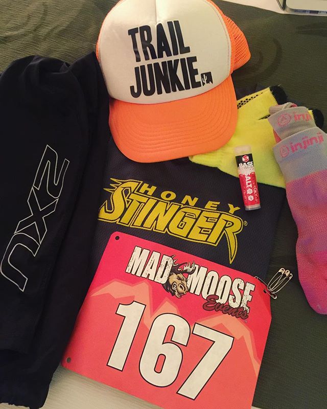 Arches 50km tomorroz will be 24°F at the start; High of 45°F. Not pictured: the rest of my outfit lol. #racewithbase #hshive #trailjunkie #desertdash [instagram]