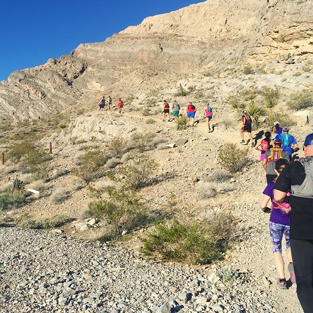 Yesterday’s adventures started w/ a sweeping a group 10-miler to LRR, quick change, lunch, & then some Spring Cleaning at @desertdashtrailraces storage, followed by a delicious burrito, short rest, then some midnight loopy loops at Lone Mountain! #epictraining #ultratraining #trailrunningvegas [instagram]