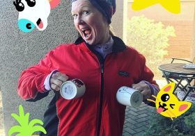 Show off yer new cups, @mmeviltwin 🤣 After nearly a year, Karen finally believed these mugs were real. Also, I got some last minute tips for my upcoming loopy loops at Jackpot Ultra. I took notes. Lol. #marathonmaniacs #ultrarunner [instagram]