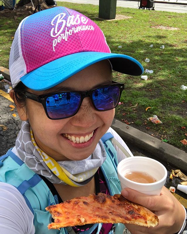 Pizza and beer at mile 22. Yes, please. #ultratraining [instagram]
