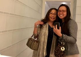 It was Mother’s Day yesterday (in UK lol) so Mum & I took a mirror selfie during intermission. #motheringsunday #notUSmothersday [instagram]
