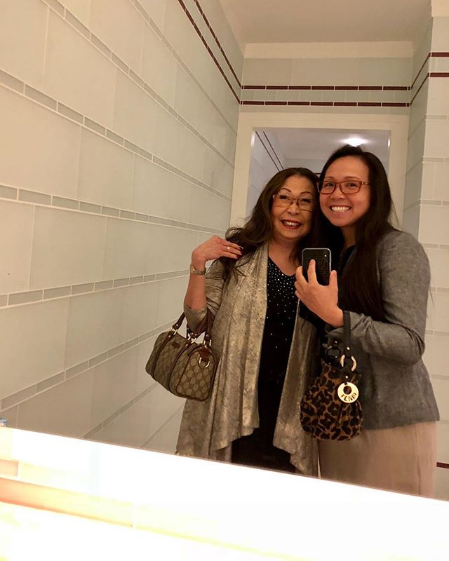 It was Mother’s Day yesterday (in UK lol) so Mum & I took a mirror selfie during intermission. #motheringsunday #notUSmothersday [instagram]