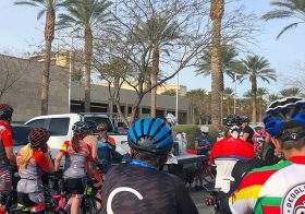 This was my first time riding with #LifetimeFitness Summerlin Cycling group! Then, I made a beeline for the back and rode w/ Jen B of @lasvegas.cyclery 🏽 #centurytraining #hutchsbicyclegarage [instagram]