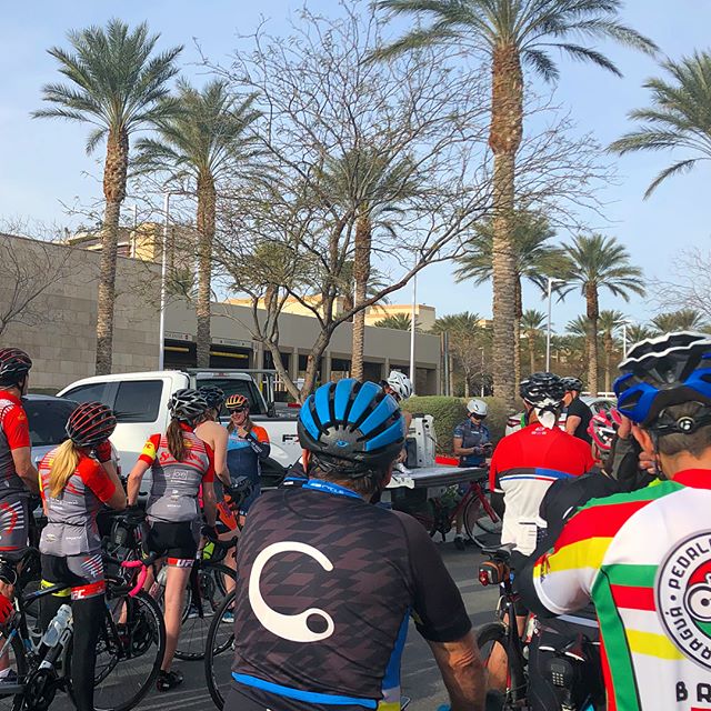 This was my first time riding with #LifetimeFitness Summerlin Cycling group! Then, I made a beeline for the back and rode w/ Jen B of @lasvegas.cyclery 🏽 #centurytraining #hutchsbicyclegarage [instagram]