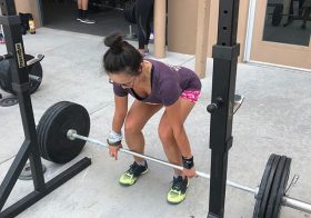 When you deadlift once a year, you start from scratch *every time* lol. Still, I was able to hit 115lbs! Thanks @rebeccarunstrails for capturing my facial expressions [instagram]