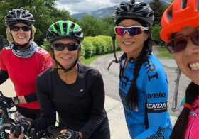 Utah day 2… Shake out ride, then lunch. A mini tour of downtown Logan, local bike shop shenanigans (just @vaunette ), more Swig cookies, Fiesta-themed dinner & then shopping! Tomorroz, our century ride! 🤣 [instagram]