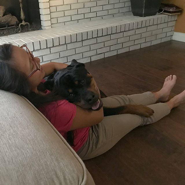 Doggo cuddles are the best! @hendrixandkingston [instagram]