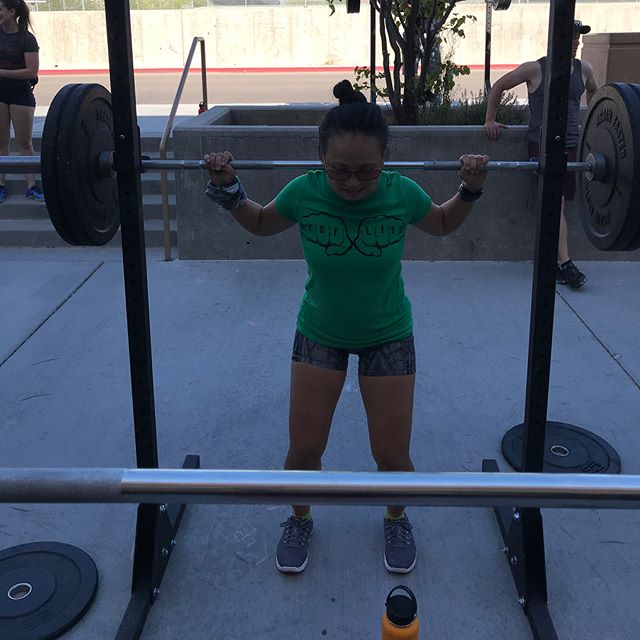 Thanks to @rebeccarunstrails for capturing my expressions as usual. Lol. I didn’t fart. I did make this squat but missed the next one.  #wcta #crossfit [instagram]