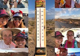 A wise Englishman once said, “If you're going through hell, keep going.” Well, I think I’ve had my fill of heat running. 3 races. 2 days. lol. Despite 100°++ temps, it was great fun! Plus, plenty of good vibes when you support local! Thanks to @battleborntiming @tripledareruns at Three Degrees of Hell! #trailrunningvegas [instagram]