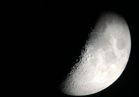 Apple really upped their game with the optical zoom on the iPhone X  jk. Moon view assisted by @celestron_telescopes [instagram]