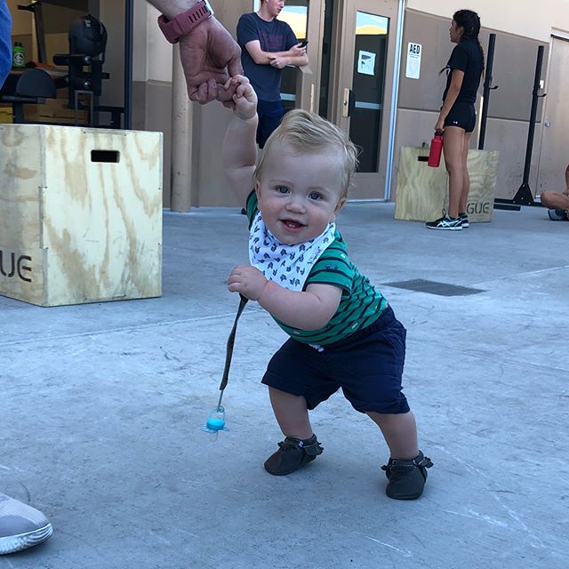 No CrossFit on Fridays so this was a flashback when Coaches Mack & @amybgearin joined us for a workout. #crossfitbaby [instagram]