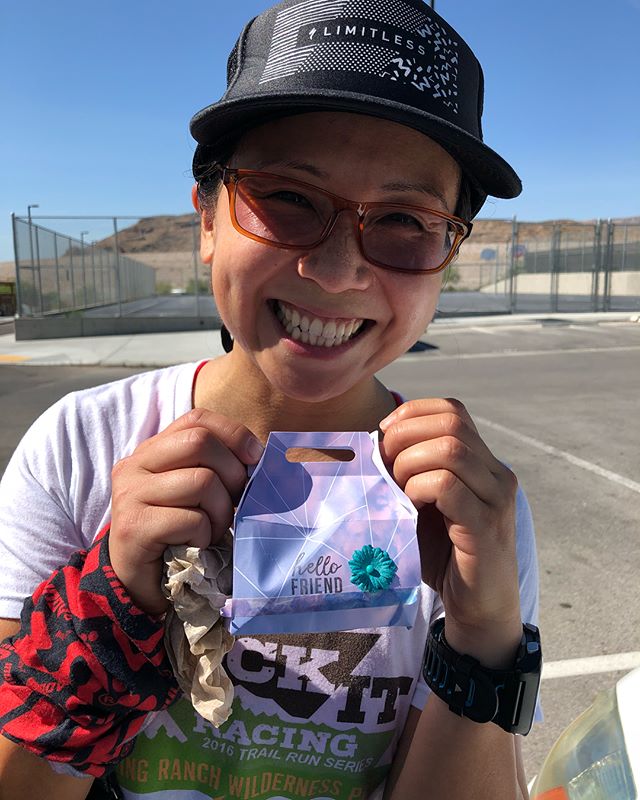 When @rebeccarunstrails does crafts, it’s all about trail and CrossFit 🏽😎 Thanks for the cute, handmade bracelet! @mollzballz84 you jelly?  #trailmistress [instagram]