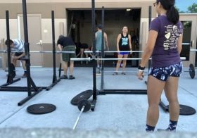 Last full week of Summer CrossFit and today was for Snatch! WOD timelapse of @rebeccarunstrails @gregorius2424 Sam, & me. You can kinda get a glimpse of the kickarse that is @kiplyn70 in the building #suncitycrossfit [instagram]