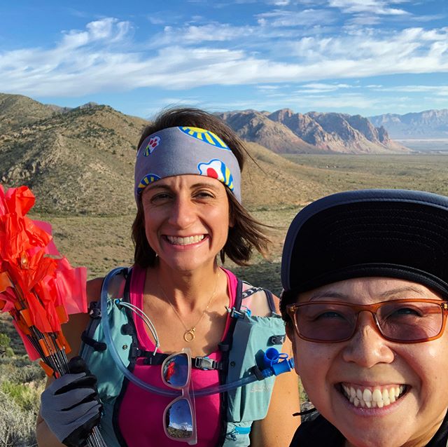 On Saturday, I had a 4:30am! wake-up time & dragged my friend @brandy.lee.16 with me to mark part of the #MoonlightMadness route for that evening’s race. After using almost All. The. Flags. we rewarded ourselves with a Bloody Mary. A few hours later, I saw more friends at the race! However, I was slightly dismayed when we ran a good portion of the course and all our flags were gone. 😐 I still finished the race with a smile, some laughter, and maybe a shot of Swedish water  or two.... Week 2 of #JackpotUltra training done! [instagram]