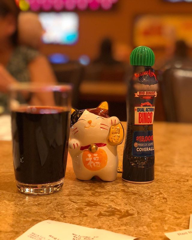 Sis is in town so Bingo is in order lol.Come on Lucky Cat! 🤑#bingo [instagram]
