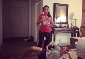 The anatomy of a Deadlift: 1) Gather your thoughts. 2) Tighten that core. 3) Make sure your back doesn’t round. 4) Smile after a successful rep! 🤣#runnerswholiftrunners [instagram]