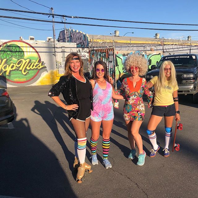 These groovy chicks are ready to celebrate @heidi.dove Bday at @hopnutsbrewing [instagram]