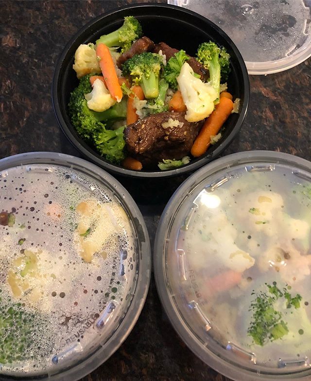 KBbq bowls — for those times when I have to train twice in the same day lol. Partial #foodprep only; the rest to be completed tomorroz.. . . Since the beef was leaner (than I normally like), I marinated them for 3 days and then threw it on the grill. I sliced the beef before marinating, too. [instagram]