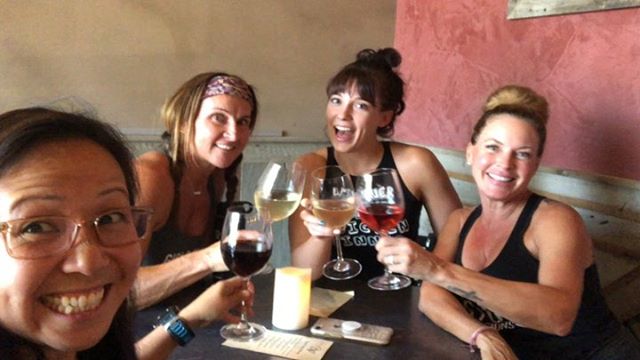 Pre-Gaming before the game, I mean, Yoga hosted by @boozeyoga #earnedit [instagram]