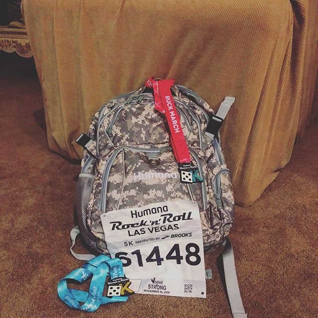 After a 4mo hiatus from races, today’s #MedalMonday was from the @humana Rock n Roll event where we joined Team Humana along with #VFW members/Veterans & @vegasstrongruckers in the Ruck March to End Hunger. This Ruck March was to bring awareness of and to aid the increasing number of Veterans that are facing food insecurity. Humana graciously provided us with the rucksacks as we filled it with canned goods and other non-perishable food items, rucked the 5km course, and then unloaded all the foods into a box for @threesquarelv Food Bank. #ruckmarch #rucking #rucktoendhunger [instagram]