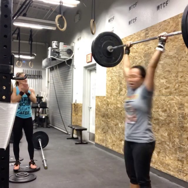 Boxing Day WOD (CompTrain’s Friday workout) Still “piking” on my double unders, but I PR’d my Clean & Jerk! 115# Perhaps my last PR of 2019??? #houseofhustleandmuscle #crossfit #crossfitnonprofit #crossfitgirls #womenwholift [instagram]