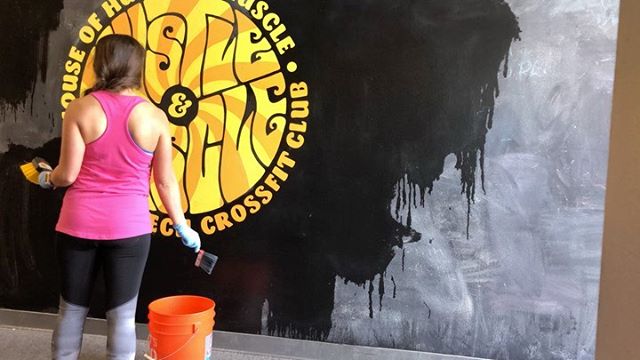 We really wanted that PR wall to look clean 🤣 Here’s to all the PRs in 2020 🏽 #houseofhustleandmuscle #crossfit #nonprofitaffiliate [instagram]