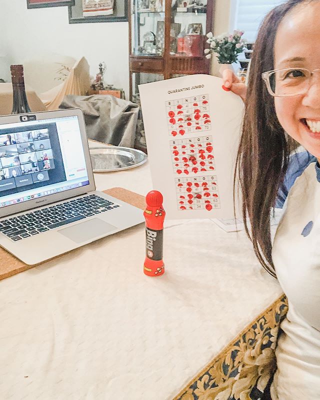 When you’re sleep deprived but still manage to cook a Mediterranean-themed supper, focus on @sugibear ‘s 80’s night Zoom Bingo & win, make a celebratory mango margarita, enjoy said margarita and have your fur baby wonder WTH is up with mummy... 🤣🤣 Coffee. Coffee made me do it.#stayathome #bingowithfriends #zoommeeting #80snight #margarita #covid19 [instagram]