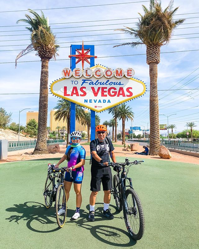 My pops and I got to ride on the Strip this morning. There were more bikes than vehicles on the road which made for a nice cruise down Las Vegas Blvd. There were families on their cruise bikes, even saw one family with a little bike trailer with their little one, people on city bikes, and some runners, too. Obvs more photos and videos to come 🤣#baseperformance #cycling #mtb #emtb #lasvegaslife #welcometolasvegassign #teamULTRA #michelobultra @michelobultra [instagram]