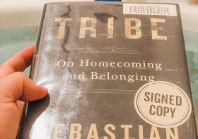Halfway through Tribe by @theofficialsebastianjunger @goruck #gorucktribe #belonging @dolcebath702 [instagram]