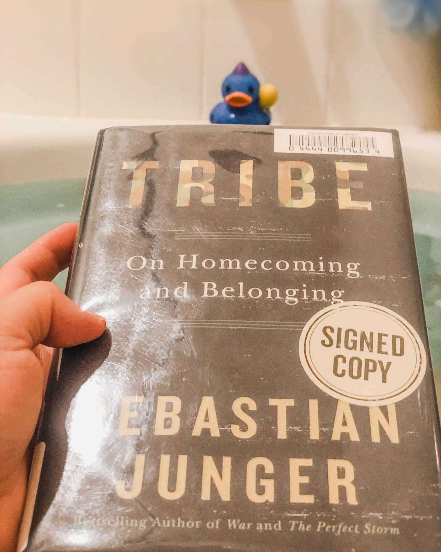 Halfway through Tribe by @theofficialsebastianjunger @goruck #gorucktribe #belonging @dolcebath702 [instagram]