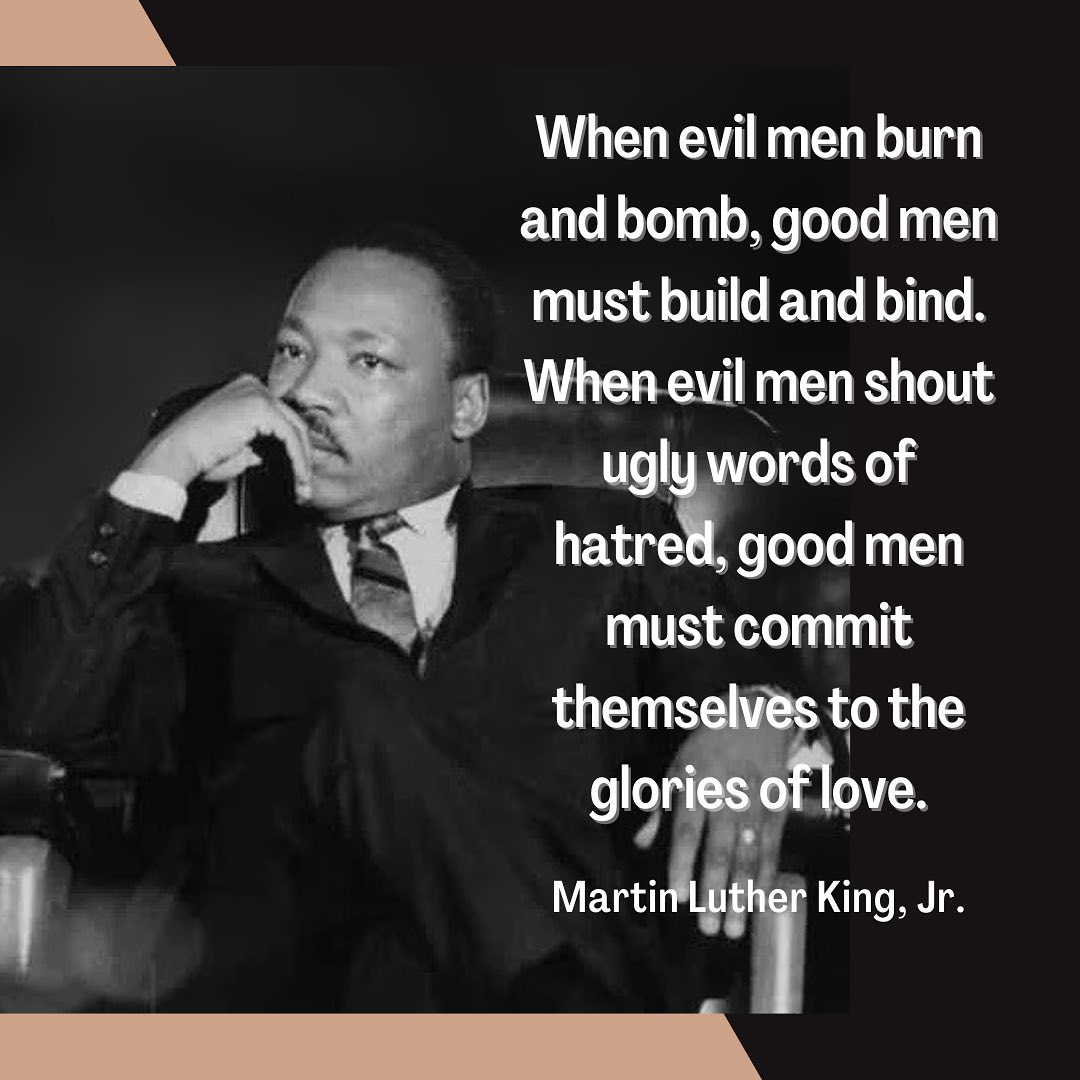 Celebrating MLK Jr Day and reflecting on some of the words of Dr. King. [instagram]