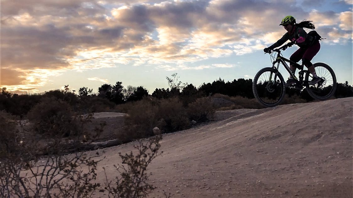 I got some (2”) of air on Wednesday 🤣 Sound on for the video... Also, @wining__runner is modelling what our small group of MTB ladies (Dames) got for Christmas: some sweet @511tactical flannel & a patch designed by @samiam.artanddesign 🏽#mtber #mtblife #mtb #optoutside #womeninthemountains [instagram]