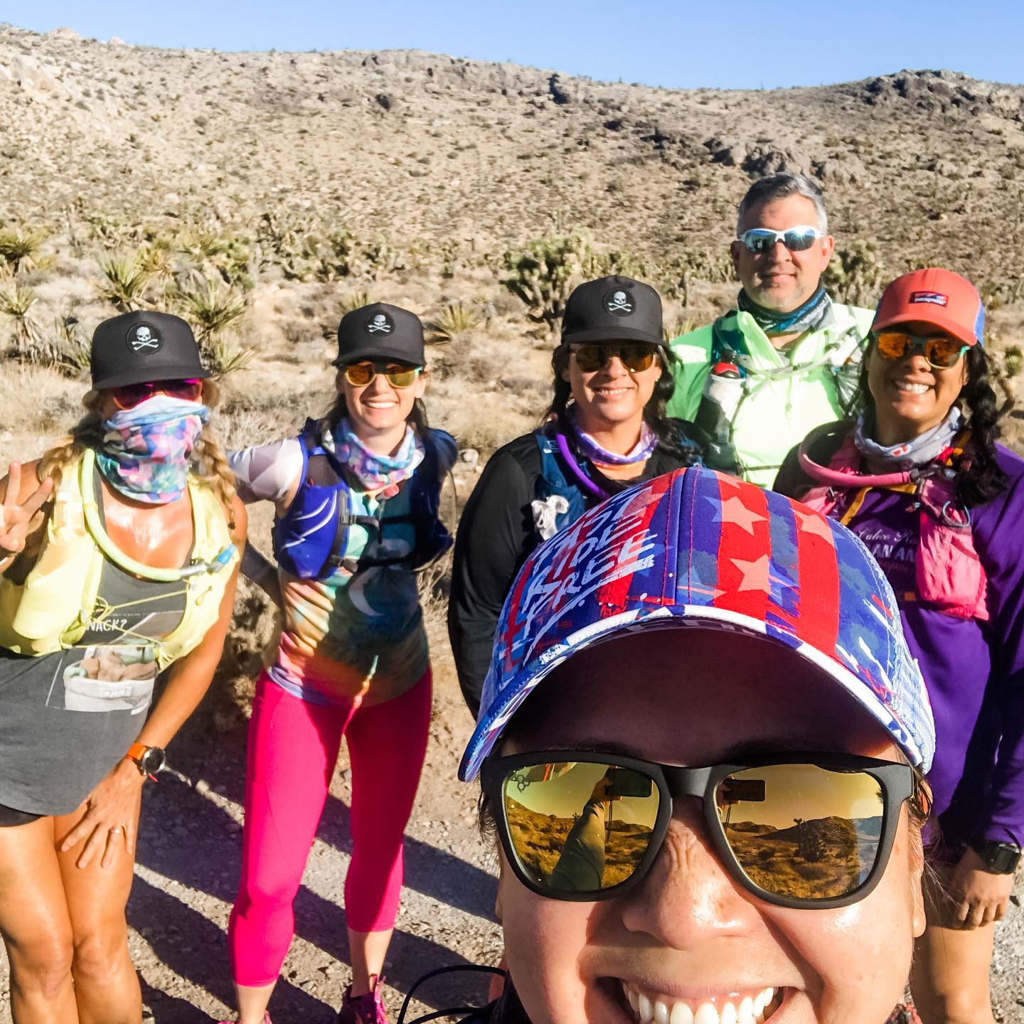 When Yoka mentioned that she and her hubs are doing a run from Late Night to Goodsprings on Sunday and we invite ourselves to their run 🤣 Bucket list item checked! Great fun, some misery, and then more laughs on the trails with these ladies & Sean 😎#trailrunningvegas #baseperformance #teamultra #michelobultra #risingmountainscoaching [instagram]